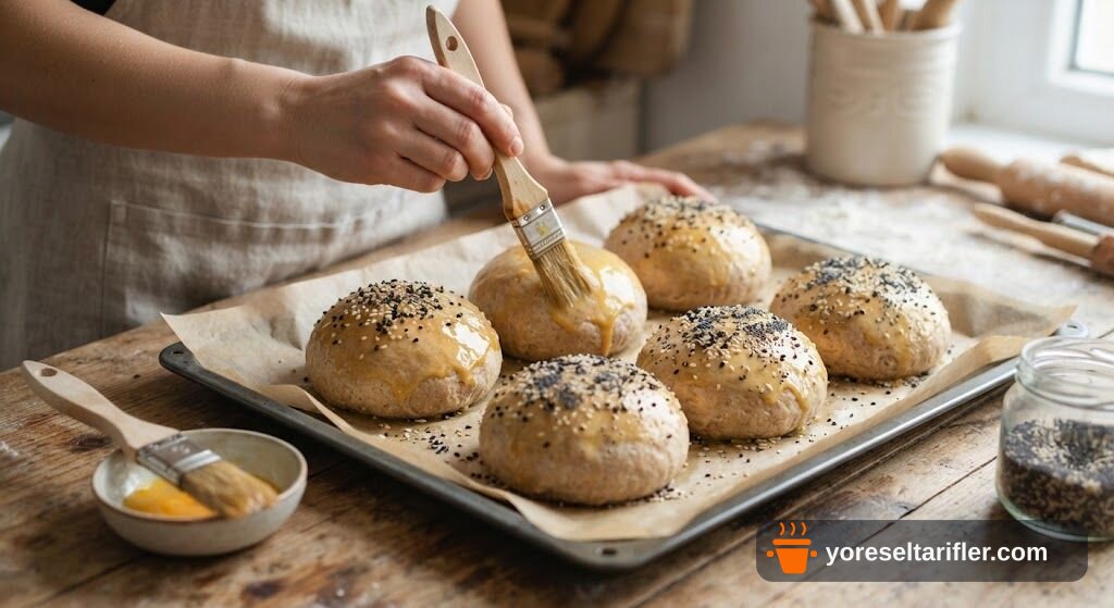 Siyez Unlu Yumuşacık Hamburger Ekmeği Tarifi — Adım 7