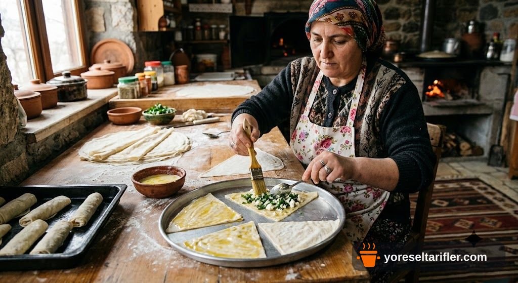 Sodalı Ispanaklı Gül Böreği Börek Tarifi — Adım 6