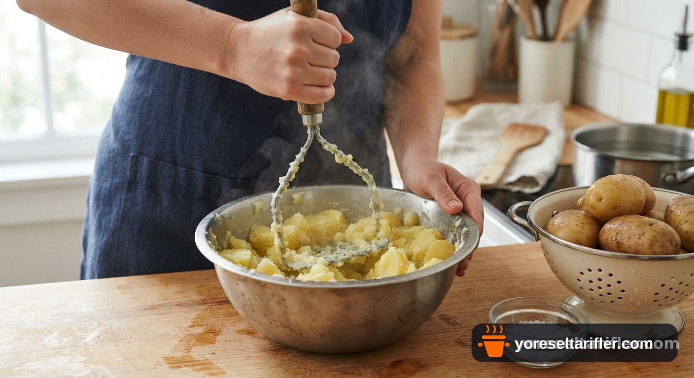 Soğanlı Baharatlı Patates Püresi Tarifi — Adım 3