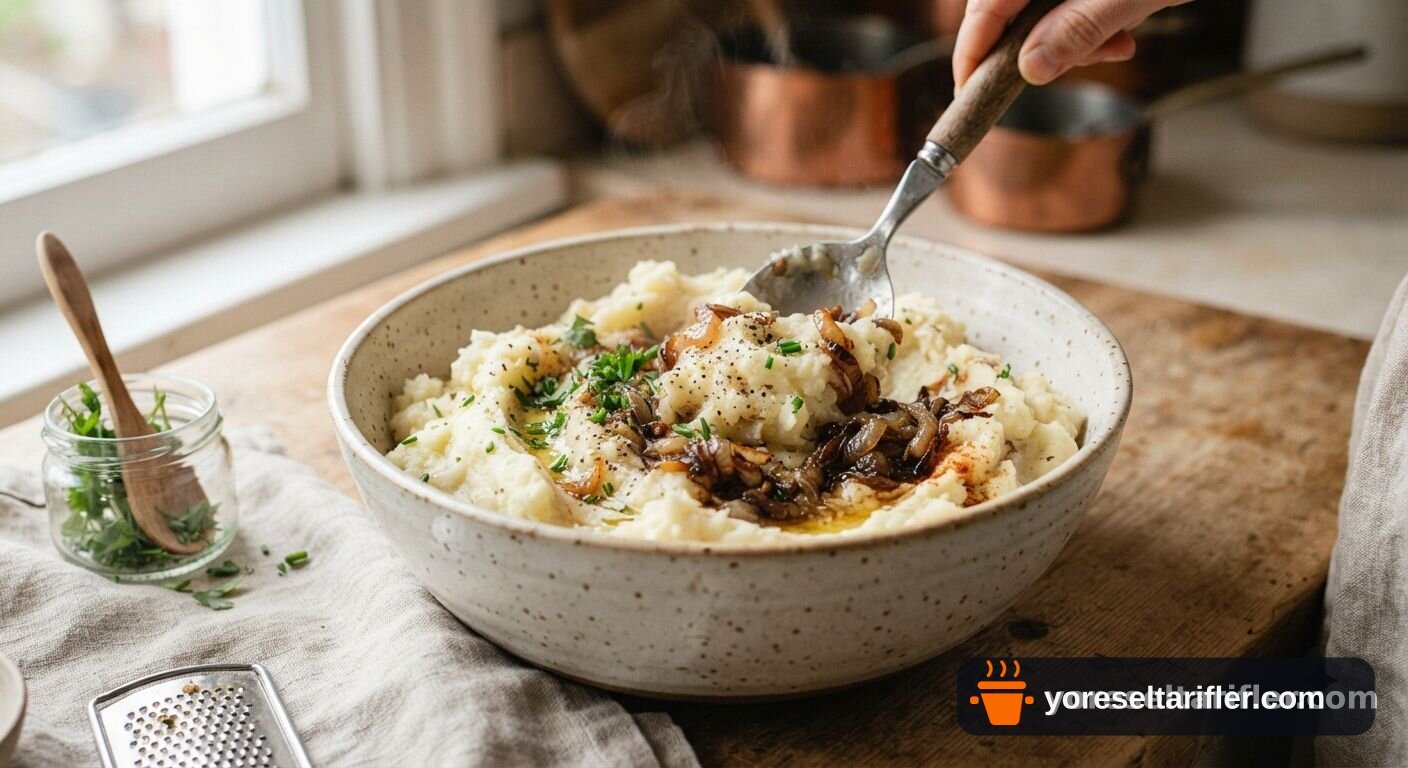 Soğanlı Baharatlı Patates Püresi Tarifi — Adım 4