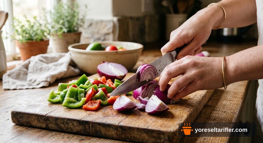 Soğanlı Biberli Pişirge Tarifi — Adım 1