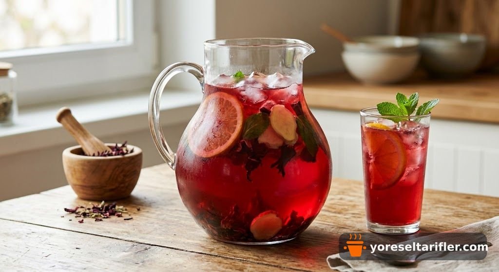 Soğuk Mevsim Bitkileriyle Hazırlanan Hibiskus Çayı Tarifi — Adım 4