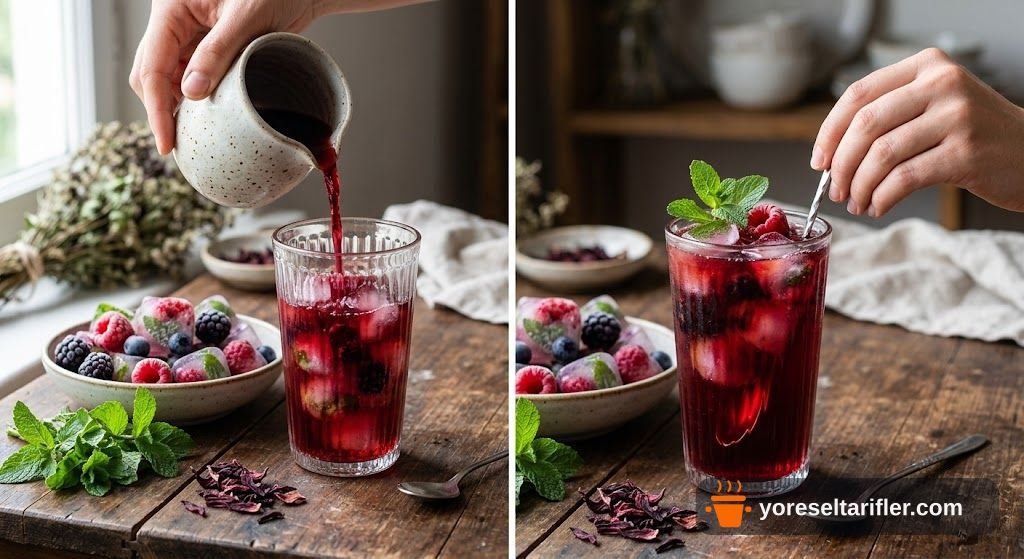 Soğuk Mevsim Bitkileriyle Hazırlanan Hibiskus Çayı Tarifi — Adım 6