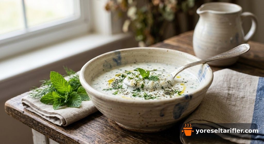 Soğuk Yoğurtla Yapılan Ayran Çorbası Tarifi — Adım 4