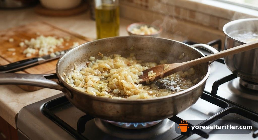 Sosuyla Pişen Makarna Tarifi — Adım 1