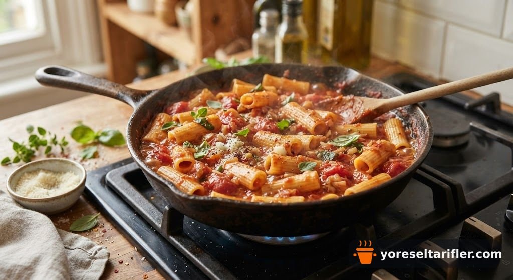 Sosuyla Pişen Makarna Tarifi — Adım 3