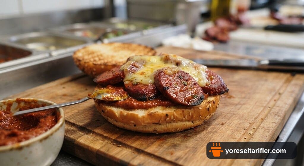 Sucuklu Islak Hamburger Tarifi — Adım 7