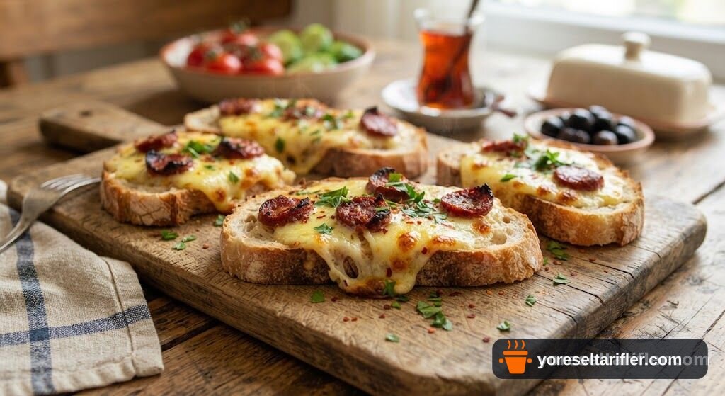 Sucuklu Kaşarlı Kahvaltılık Ekmek Tarifi — Adım 6