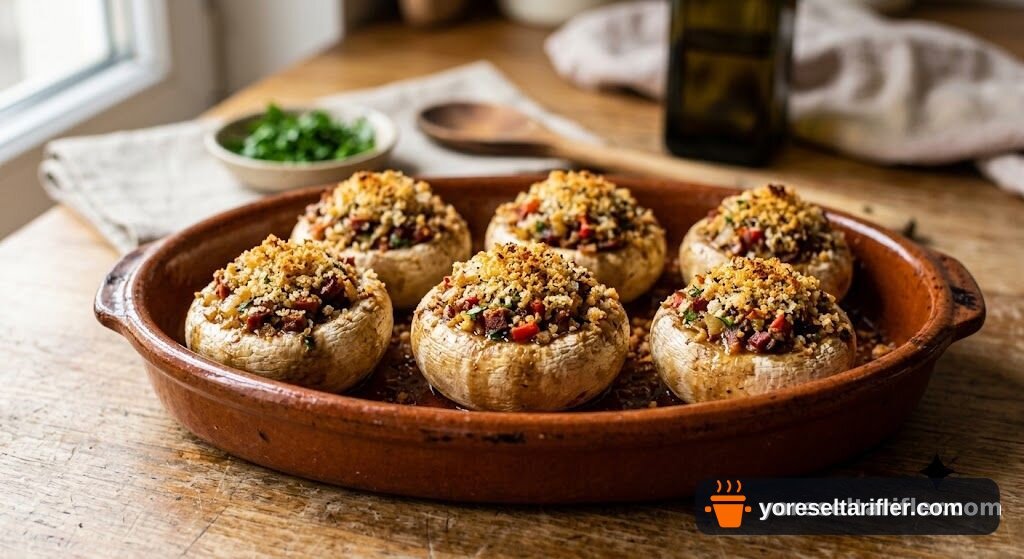Sucuklu Mantar Dolması Tarifi — Adım 4