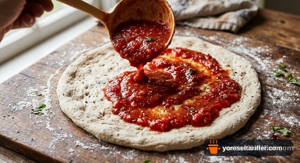 Sucuklu Pastane Usulü Pizza Tarifi — Adım 3