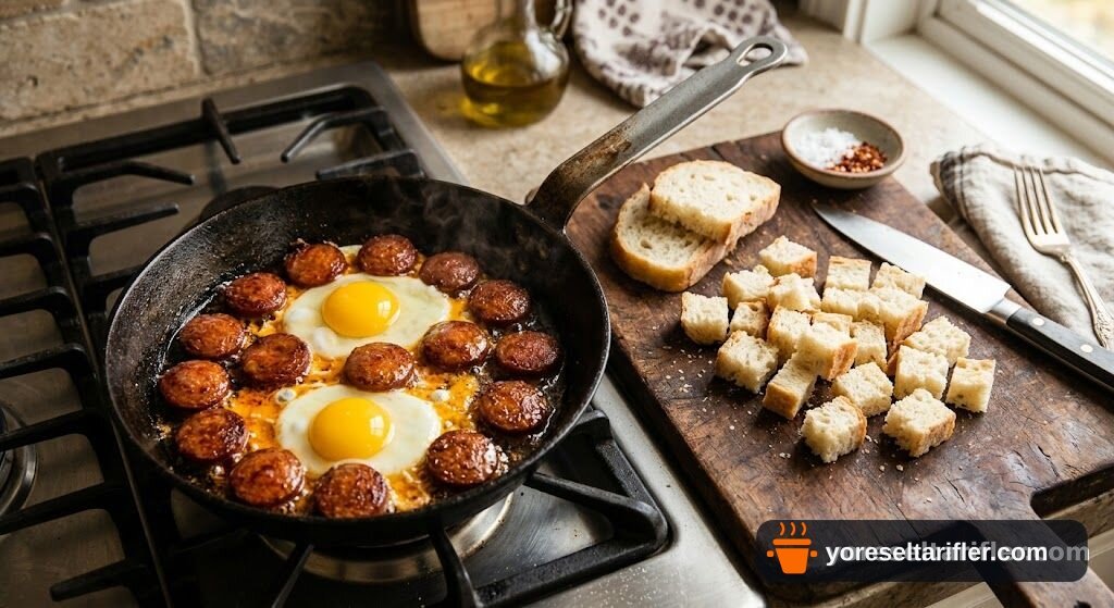 Sucuklu Yumurta Tarifi — Adım 1