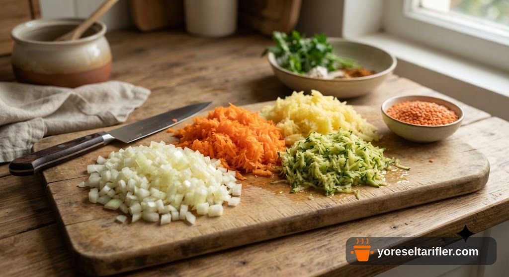Süleymaniye Mercimek Köfteli Çorbası Tarifi — Adım 1