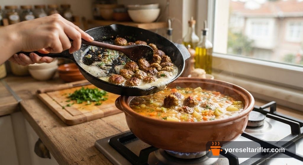 Süleymaniye Mercimek Köfteli Çorbası Tarifi — Adım 8