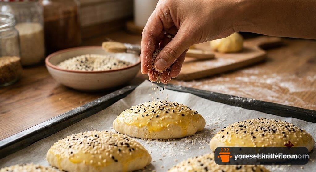 Susamlı Mini Poğaça Tarifi — Adım 5