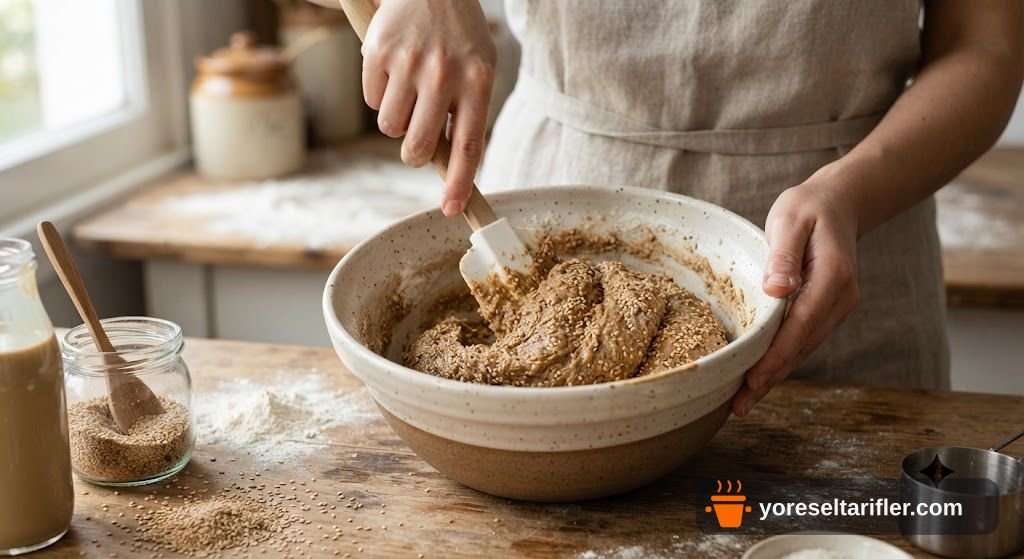 Susamlı ve Tahinli Kurabiye Tarifi — Adım 2