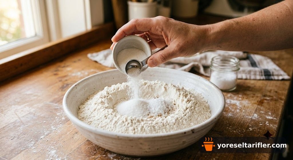Sütlü Sodalı Pamuk Poğaça Tarifi — Adım 1
