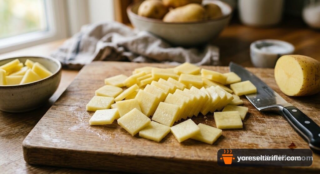 Sütlü Susamlı Patates Kahvaltılık Tarifi — Adım 1