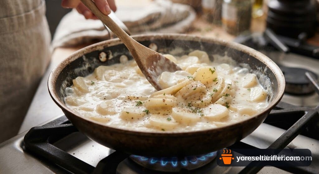 Sütlü Susamlı Patates Kahvaltılık Tarifi — Adım 3