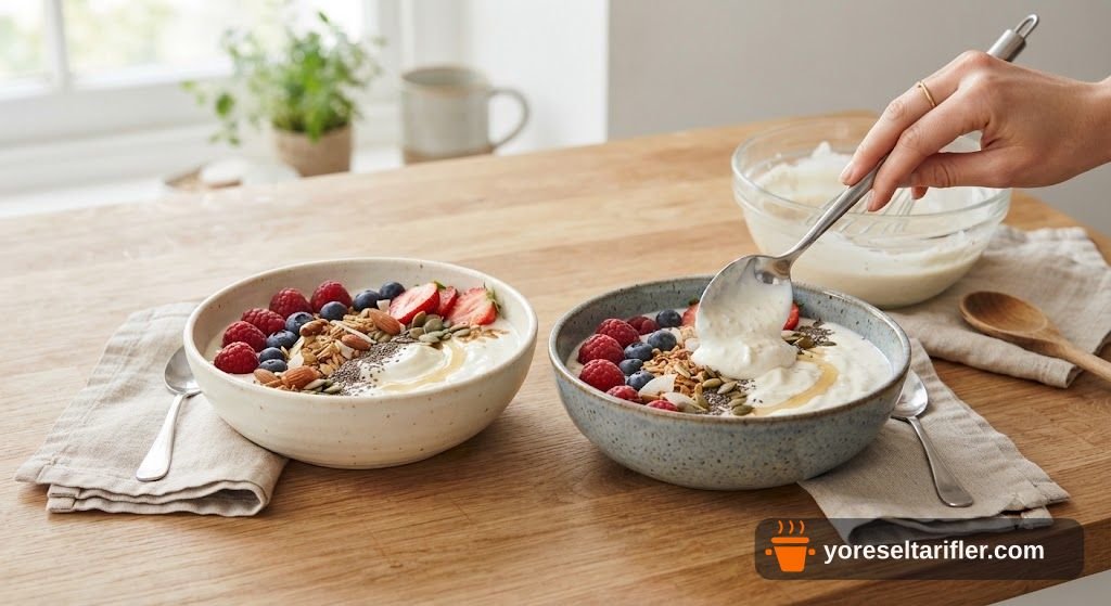 Süzme Yoğurtlu Kahvaltılık Bowl Tarifi — Adım 3