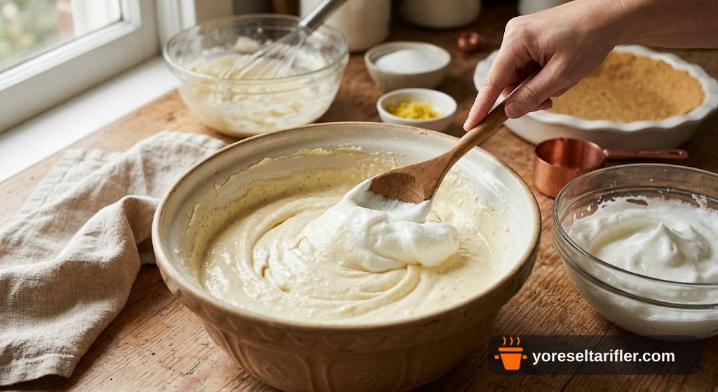 Süzme Yoğurtlu Sade Cheesecake Tarifi — Adım 10