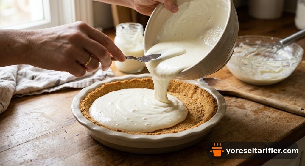 Süzme Yoğurtlu Sade Cheesecake Tarifi — Adım 11