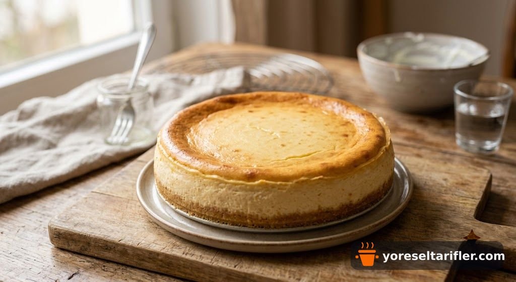 Süzme Yoğurtlu Sade Cheesecake Tarifi — Adım 13