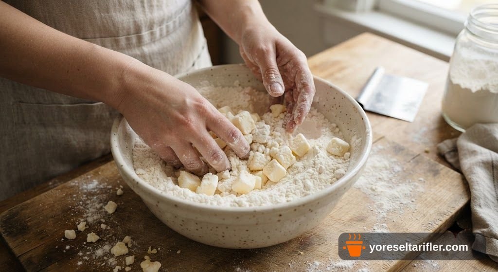 Tahin Helvalı Vişneli Crumble Tarifi — Adım 2