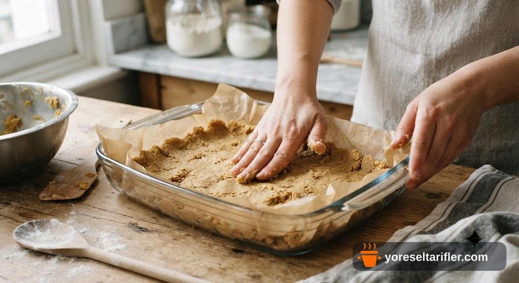 Tahin Helvalı Vişneli Crumble Tarifi — Adım 4