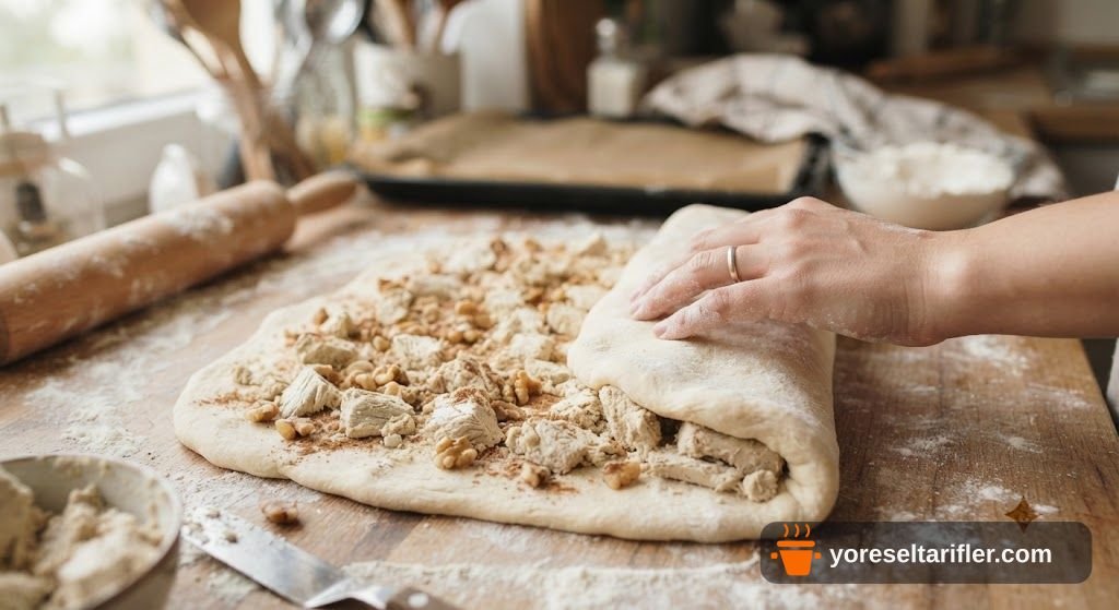 Tahin Helvalı Vişneli Crumble Tarifi — Adım 5