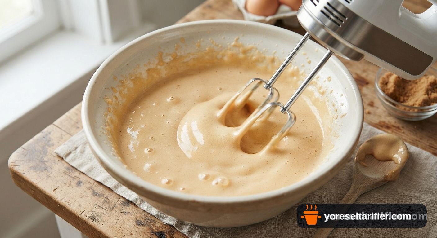 Tahin Kremalı Kek Tarifi — Adım 1