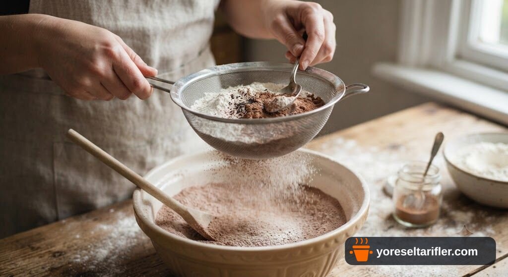 Tahinli Brownie Kek Tarifi — Adım 3