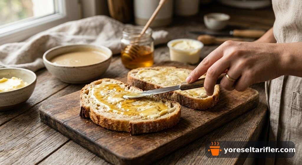 Tahinli Kaymaklı Tost Tarifi — Adım 4