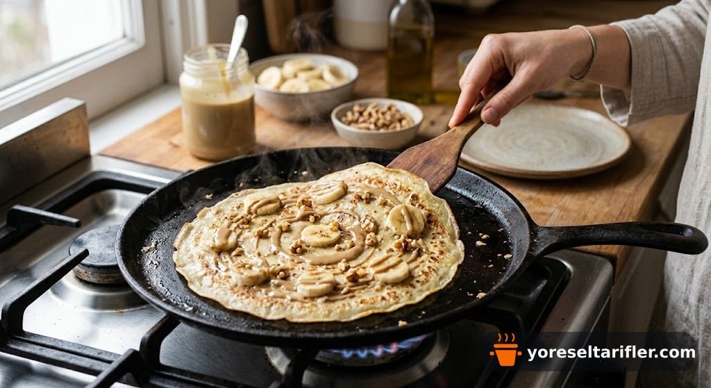 Tahinli Muzlu Kahvaltılık Krep Tarifi — Adım 2