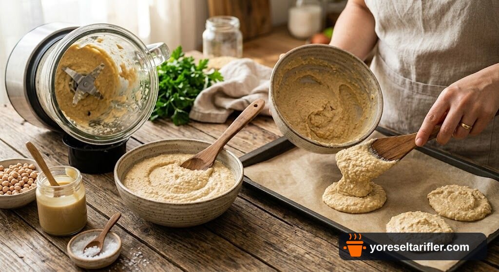 Tahinli Nohutlu Kıtır Kahvaltılık Kraker Tarifi — Adım 1
