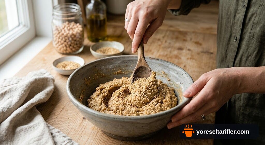 Tahinli Nohutlu Kıtır Kahvaltılık Kraker Tarifi — Adım 2