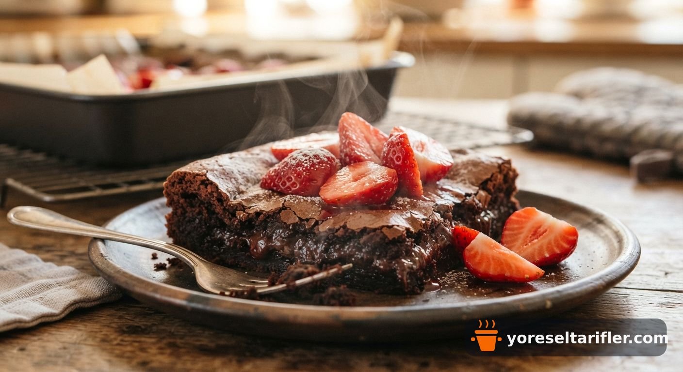 Tam Buğday Unlu Çilekli Brownie Tarifi — Adım 5