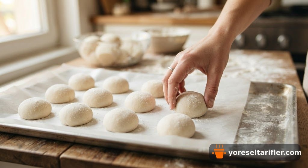 Tam Buğday Unlu Dereotlu Poğaça Tarifi — Adım 4