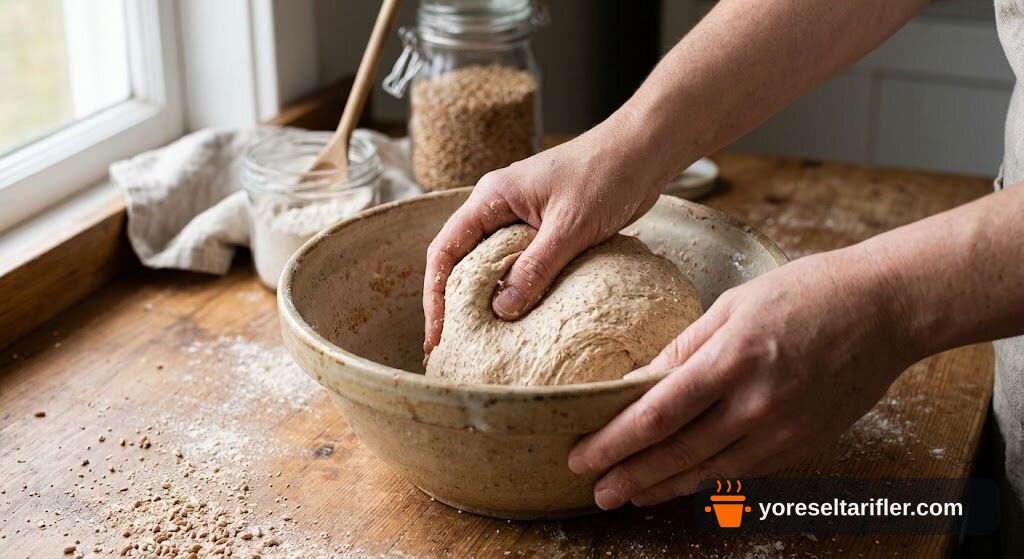 Tam Buğday Unlu Karamelli Çikolatalı Fit Tart Tarifi — Adım 2