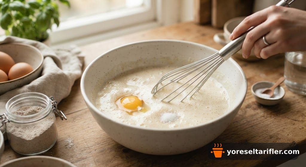 Tam Buğdaylı Kahvaltılık Fit Krep Tarifi — Adım 1