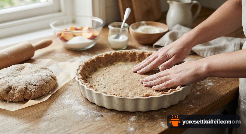 Tam Buğdaylı Şeftalili Tart Tarifi — Adım 4