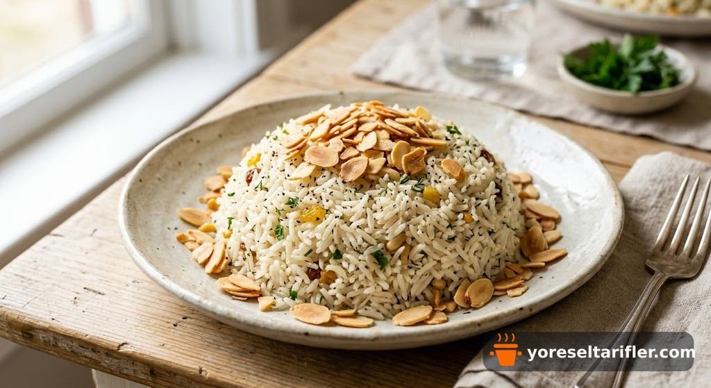 Tane Tane Bademli Jasmin Pilavı Tarifi — Adım 3