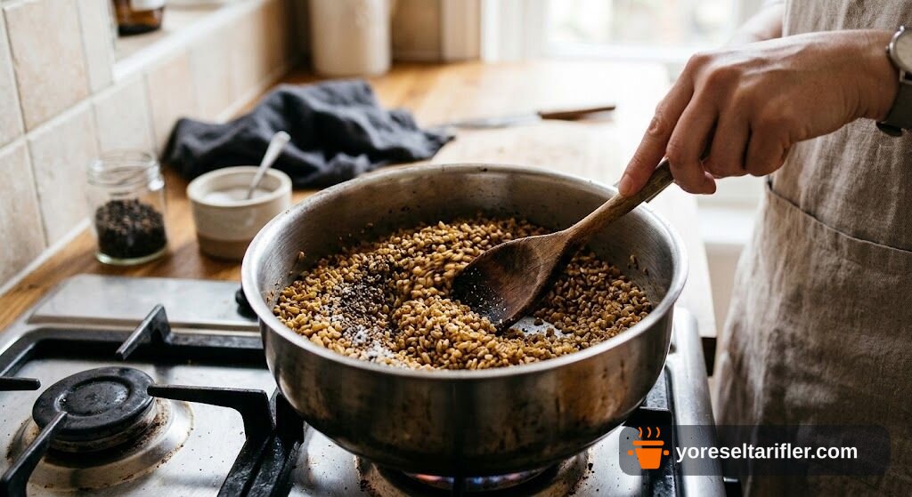 Tane Tane Fasulyeli Turşu Pilavı Tarifi — Adım 3