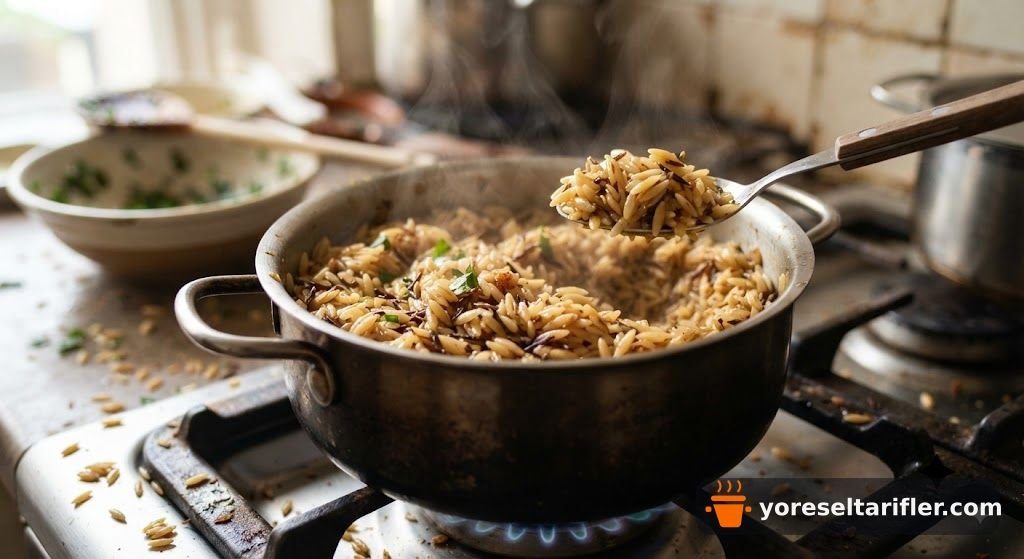 Tane Tane Patlıcanlı Şehriye Pilavı Tarifi — Adım 11