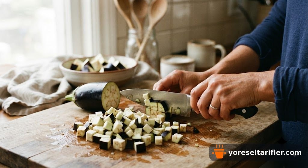 Tane Tane Patlıcanlı Şehriye Pilavı Tarifi — Adım 2