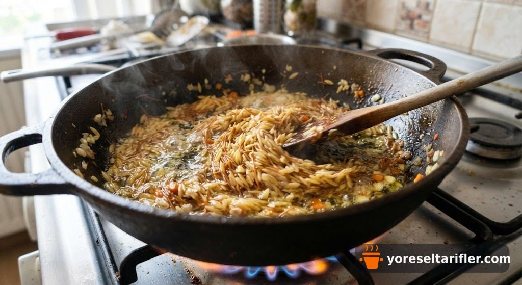 Tane Tane Patlıcanlı Şehriye Pilavı Tarifi — Adım 8