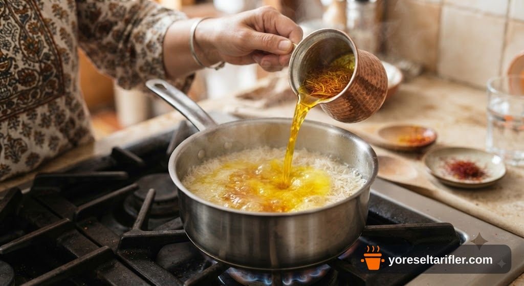 Tane Tane Safranlı Üzümlü Pilav Tarifi — Adım 6