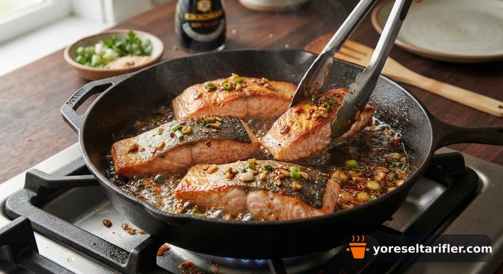 Tavada Hafif Soya Soslu Somon Tarifi — Adım 5