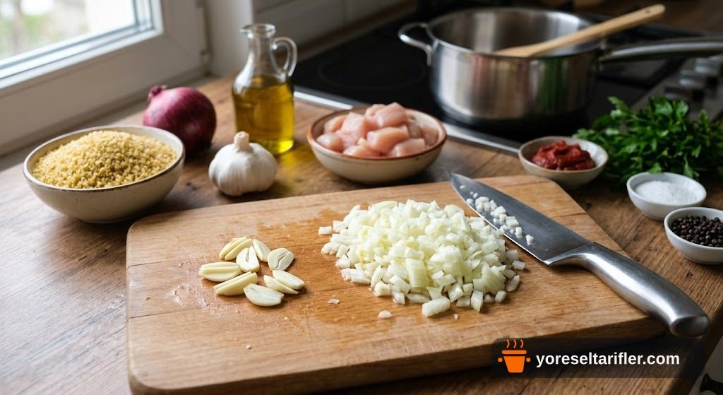 Tavuklu Bulgur Pilavı Tarifi — Adım 2