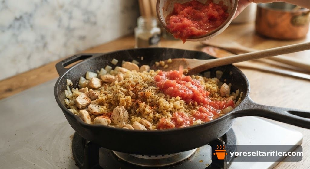 Tavuklu Bulgur Pilavı Tarifi — Adım 5
