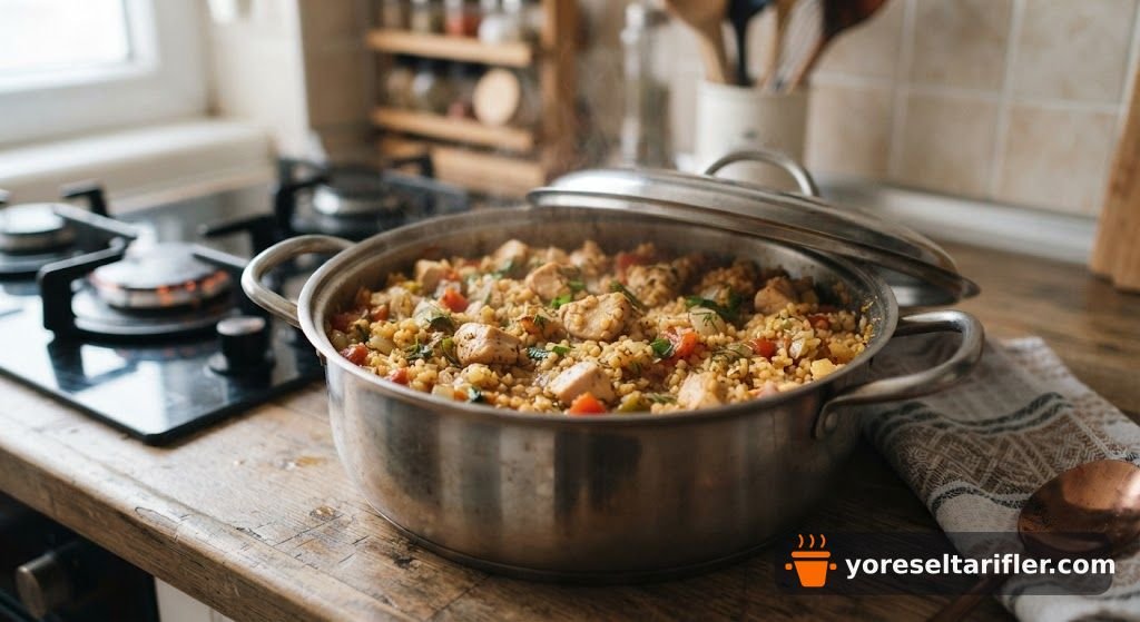 Tavuklu Bulgur Pilavı Tarifi — Adım 6